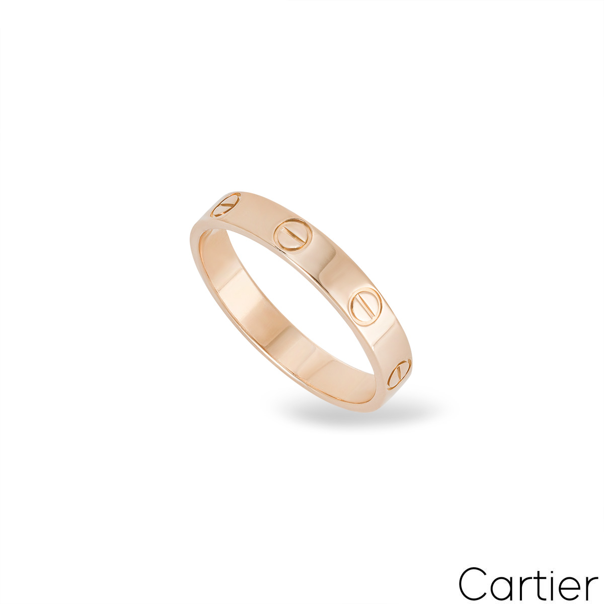 Cartier Rose Gold Plain Love Wedding Band Size 52 B4085200 Cartier Rose Gold Plain Love Wedding Band Size 52 B4085200